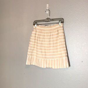 J Crew Factory oatmeal and white strip skirt Sz 6